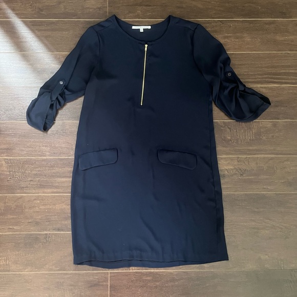 Navy Blue Shift Dress - Picture 1 of 4